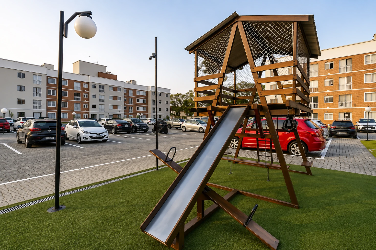 Ambientação conceitual de playground — vista 1