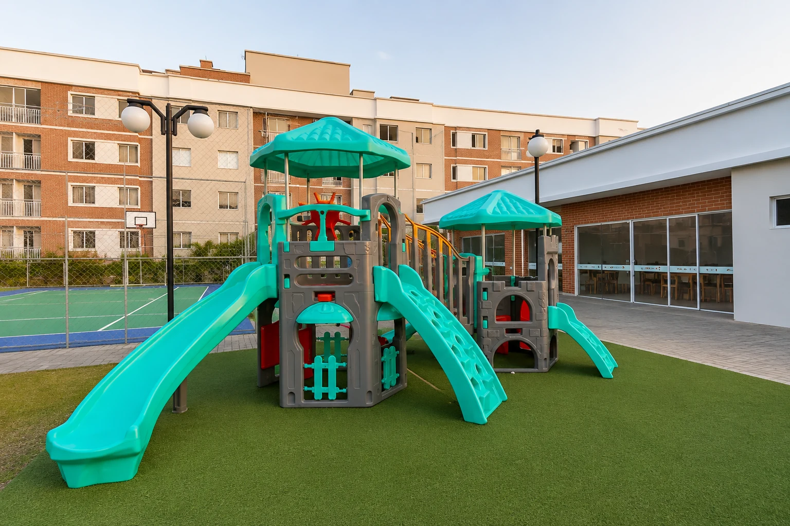 Ambientação conceitual de playground — vista 2
